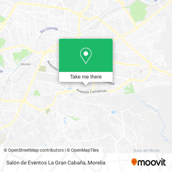 Mapa de Salón de Eventos La Gran Cabaña