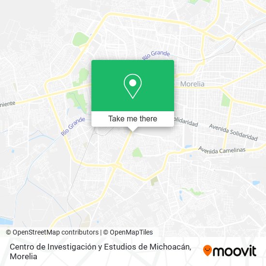Mapa de Centro de Investigación y Estudios de Michoacán