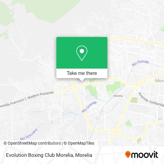 Evolution Boxing Club Morelia map