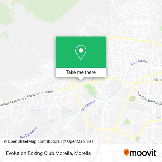 Evolution Boxing Club Morelia map