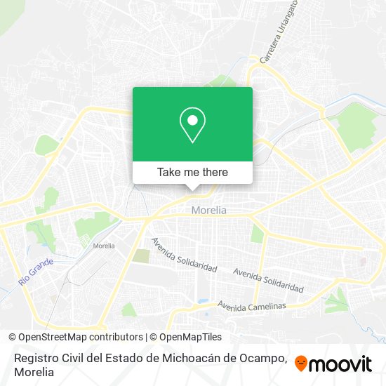 Registro Civil del Estado de Michoacán de Ocampo map