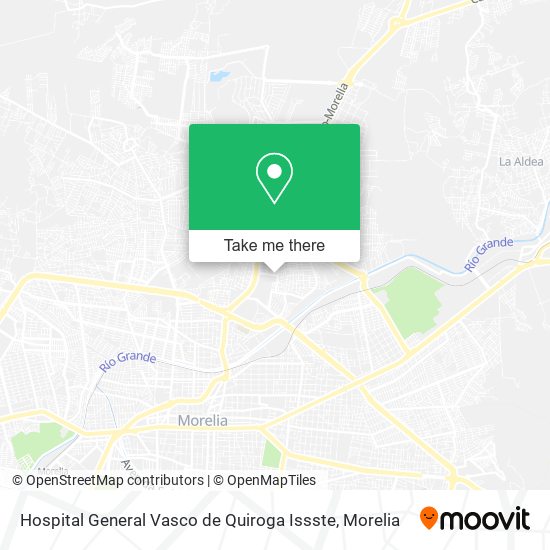 Mapa de Hospital General Vasco de Quiroga Issste