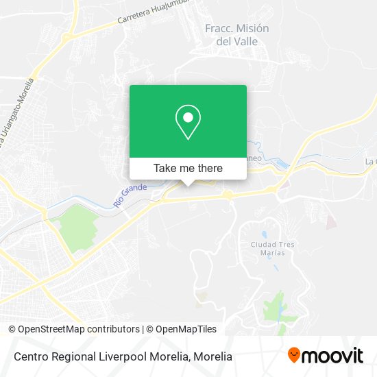 Mapa de Centro Regional Liverpool Morelia