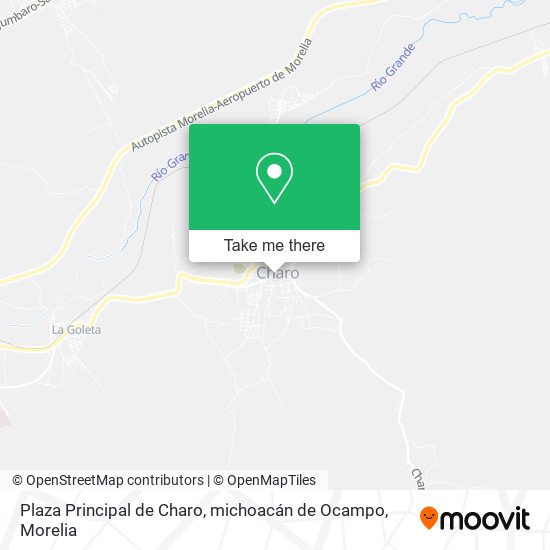 Plaza Principal de Charo, michoacán de Ocampo map