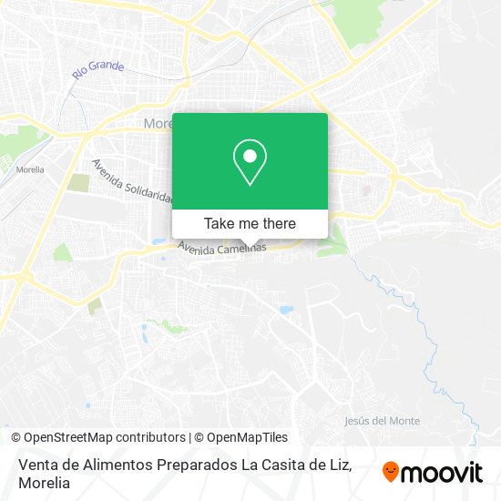 Mapa de Venta de Alimentos Preparados La Casita de Liz