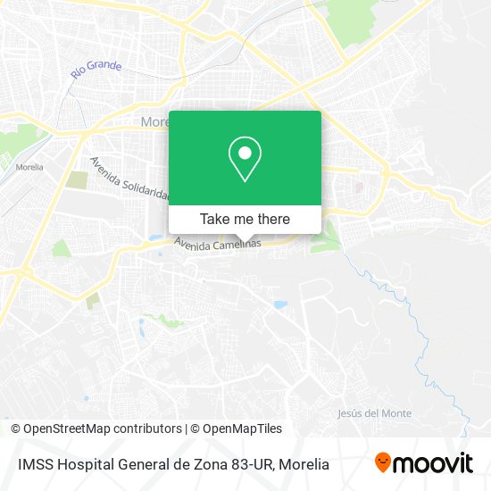 Mapa de IMSS Hospital General de Zona 83-UR