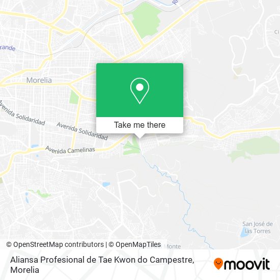 Mapa de Aliansa Profesional de Tae Kwon do Campestre