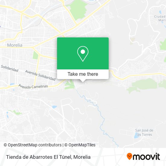 Mapa de Tienda de Abarrotes El Túnel