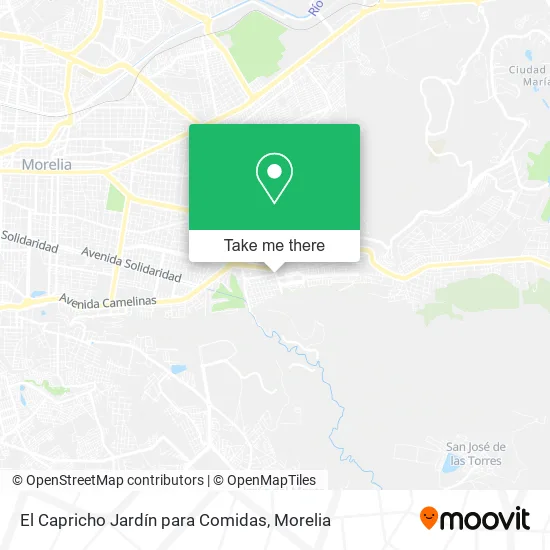 El Capricho Jardín para Comidas map