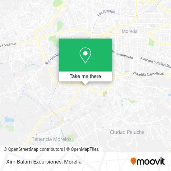 Xim-Balam Excursiones map