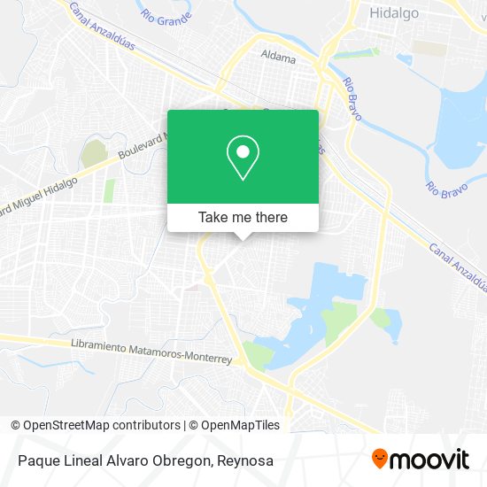 Paque Lineal Alvaro Obregon map
