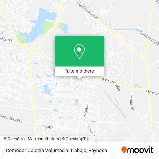 Comedor Colonia Voluntad Y Trabajo map