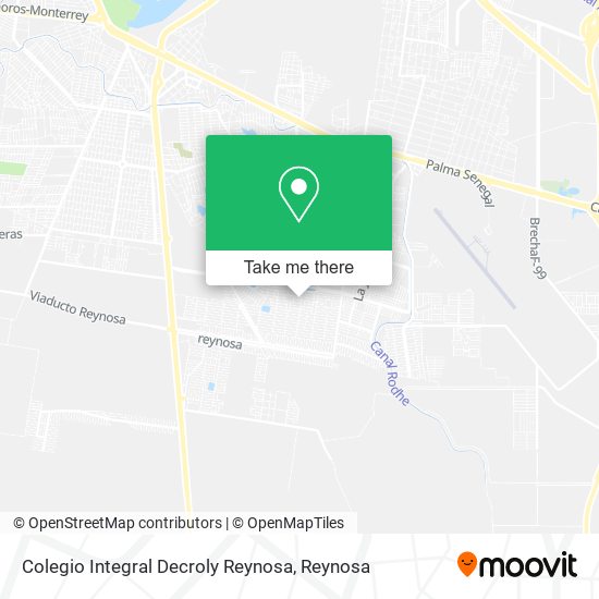 Colegio Integral Decroly Reynosa map