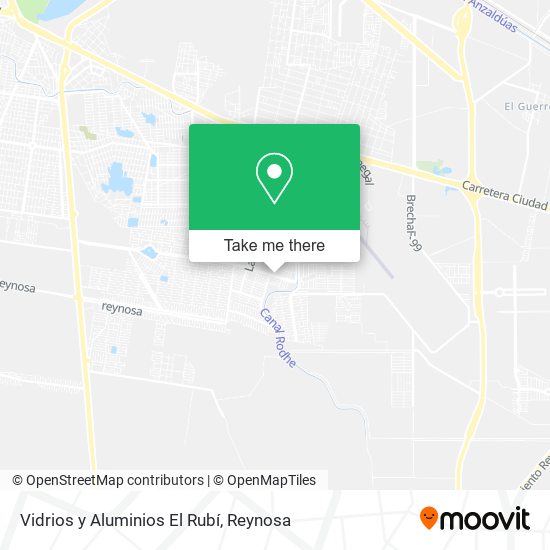 Vidrios y Aluminios El Rubí map