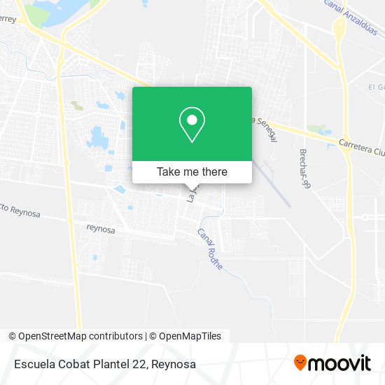 Escuela Cobat Plantel 22 map