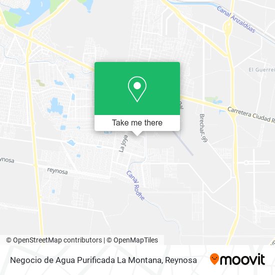Negocio de Agua Purificada La Montana map