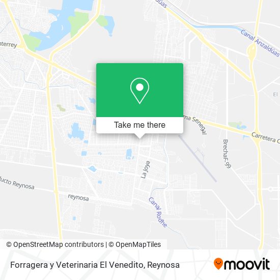 Forragera y Veterinaria El Venedito map