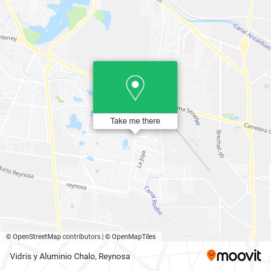 Vidris y Aluminio Chalo map