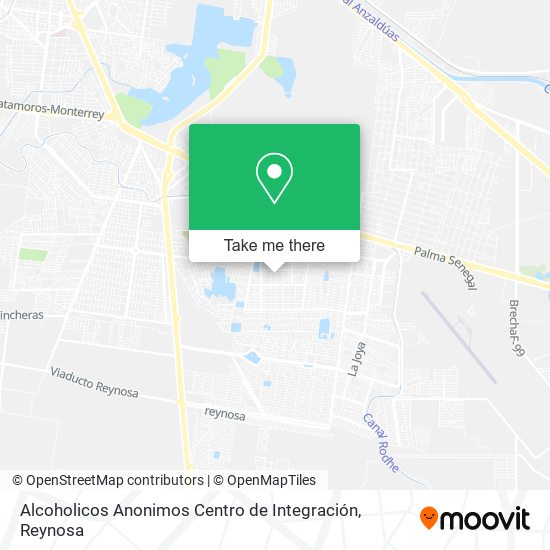 Alcoholicos Anonimos Centro de Integración map