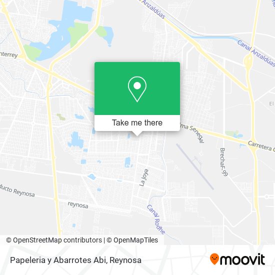 Mapa de Papeleria y Abarrotes Abi