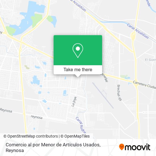 Comercio al por Menor de Artículos Usados map