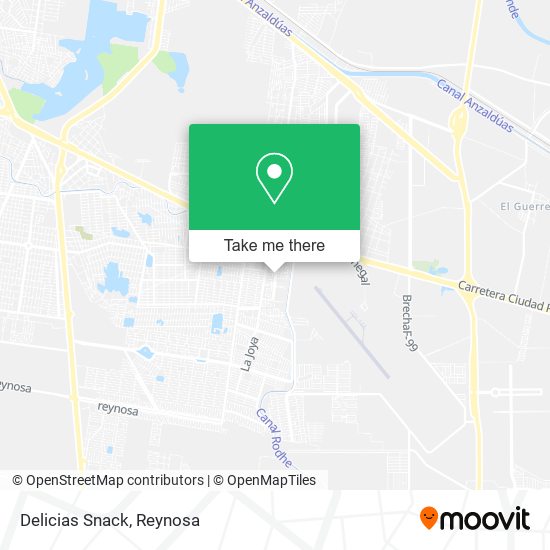 Delicias Snack map