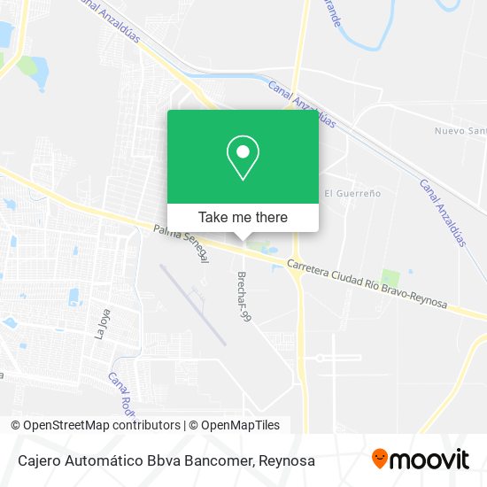 Mapa de Cajero Automático Bbva Bancomer