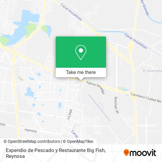 Mapa de Expendio de Pescado y Restaurante Big Fish