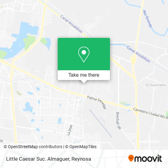 Little Caesar Suc. Almaguer map