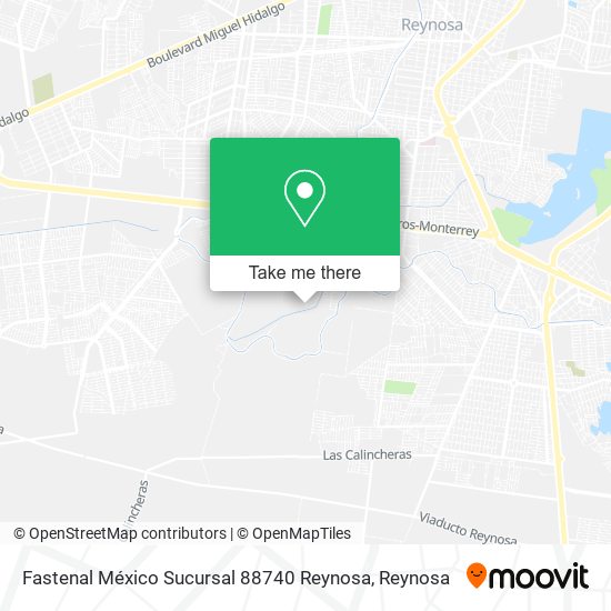 Mapa de Fastenal México Sucursal 88740 Reynosa
