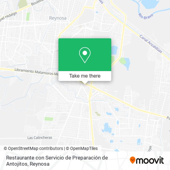 Mapa de Restaurante con Servicio de Preparación de Antojitos