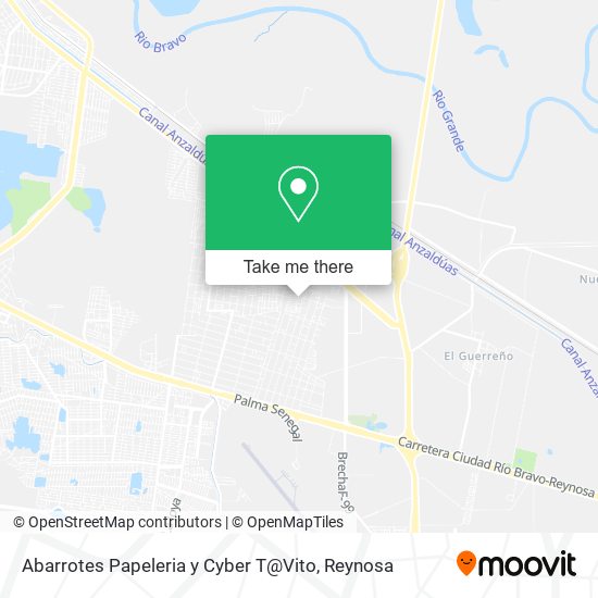 Mapa de Abarrotes Papeleria y Cyber T@Vito