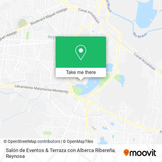 Mapa de Salón de Eventos & Terraza con Alberca Ribereña