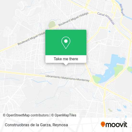 Construobras de la Garza map