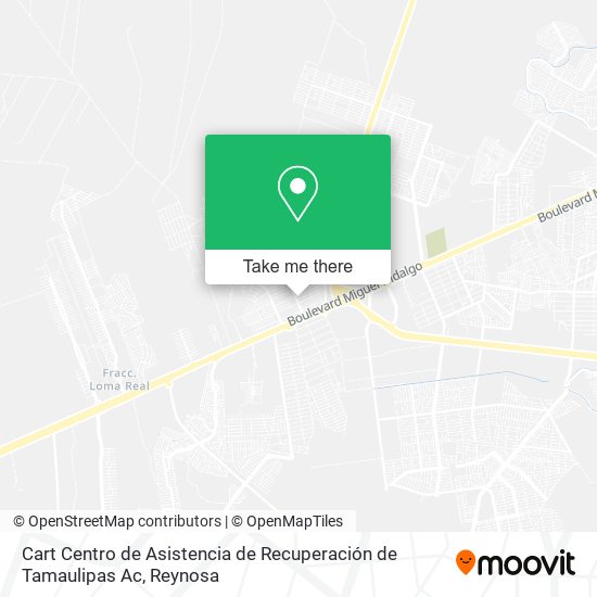 Cart Centro de Asistencia de Recuperación de Tamaulipas Ac map