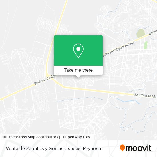 Venta de Zapatos y Gorras Usadas map