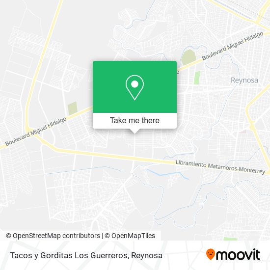 Tacos y Gorditas Los Guerreros map