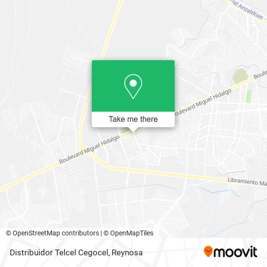 Distribuidor Telcel Cegocel map
