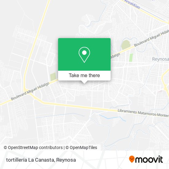 Mapa de tortillería La Canasta