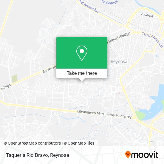 Mapa de Taqueria Rio Bravo
