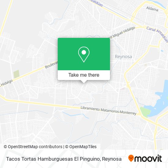 Mapa de Tacos Tortas Hamburguesas El Pinguino