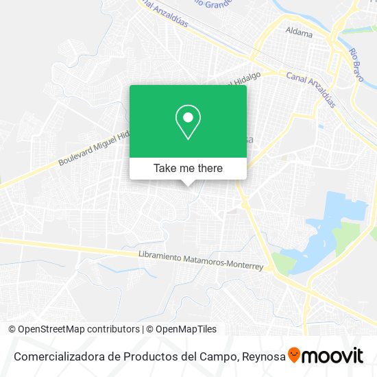 Mapa de Comercializadora de Productos del Campo