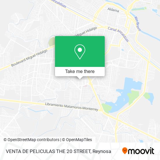 Mapa de VENTA DE PELICULAS THE 20 STREET