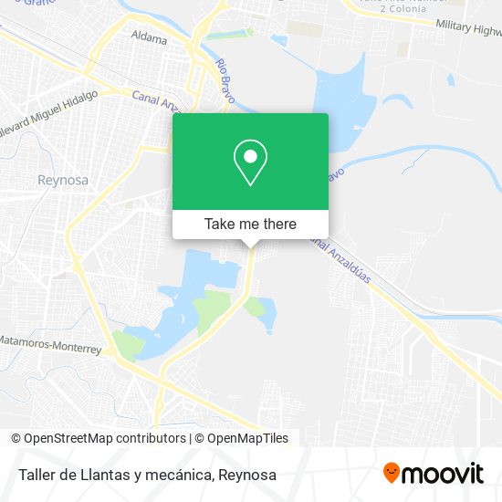 Taller de Llantas y mecánica map