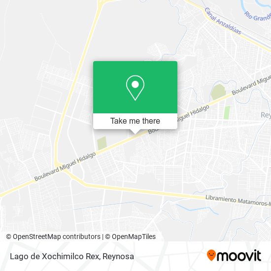 Lago de Xochimilco Rex map