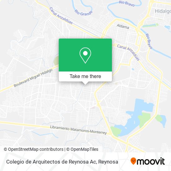 Colegio de Arquitectos de Reynosa Ac map