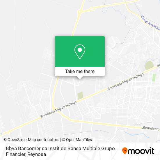 Mapa de Bbva Bancomer sa Instit de Banca Múltiple Grupo Financier