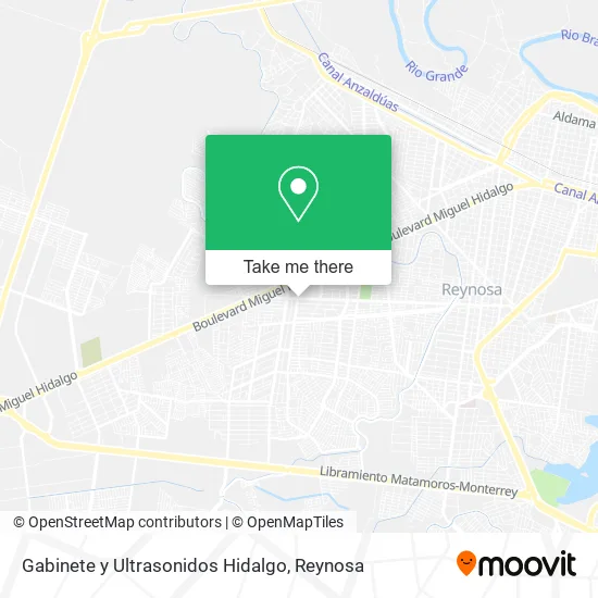 Gabinete y Ultrasonidos Hidalgo map