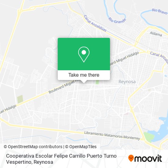 Mapa de Cooperativa Escolar Felipe Carrillo Puerto Turno Vespertino