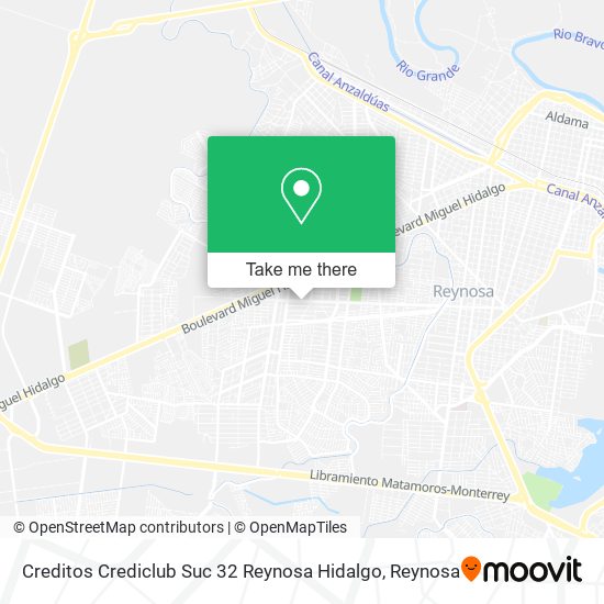 Creditos Crediclub Suc 32 Reynosa Hidalgo map